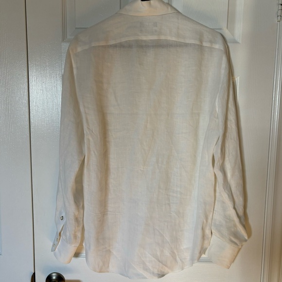 Men’s white collared shirt 100% linen - Picture 8 of 8
